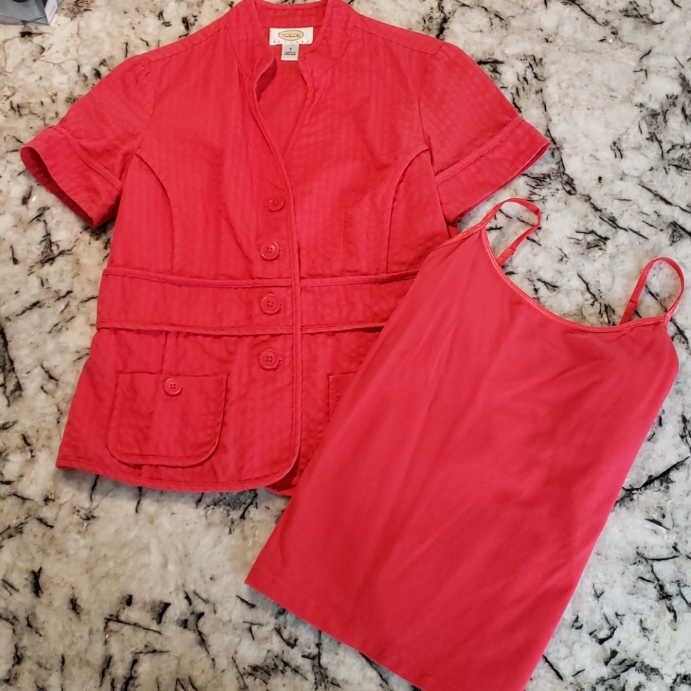 Talbots Jacket/Top w/ Coordinated Cami EUC